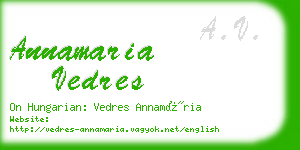 annamaria vedres business card